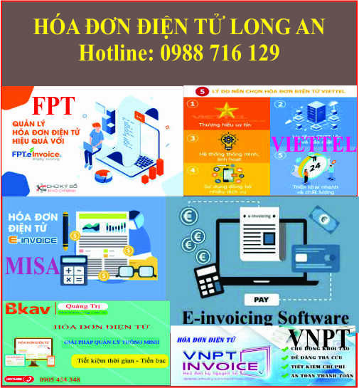 Dịch vụ h&oacute;a đơn điện tử tại Long An