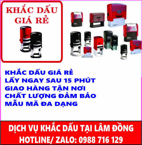 Dịch Vụ Khắc Dấu Tại L&acirc;m Đ&ocirc;̀ng